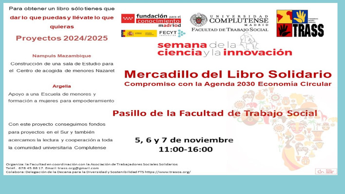 Mercadillo del Libro Solidario. Semana de la Ciencia.